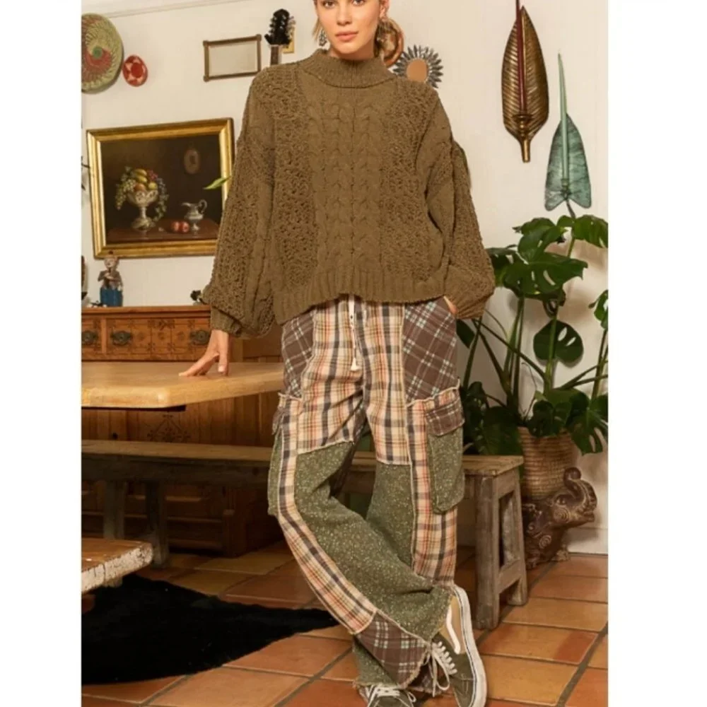 28106 POL Patchwork Pants - Picture 1 of 6